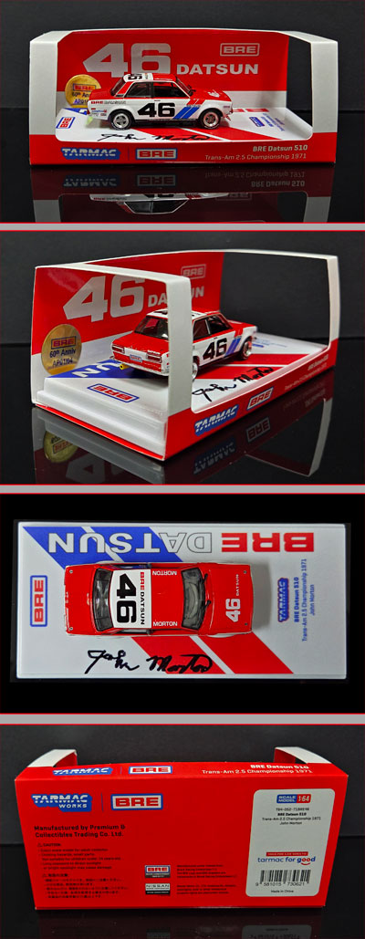 *NEW* Numbered & Autographed Limited Edition 1:64 BRE 60th Anniversary #46 Datsun 510