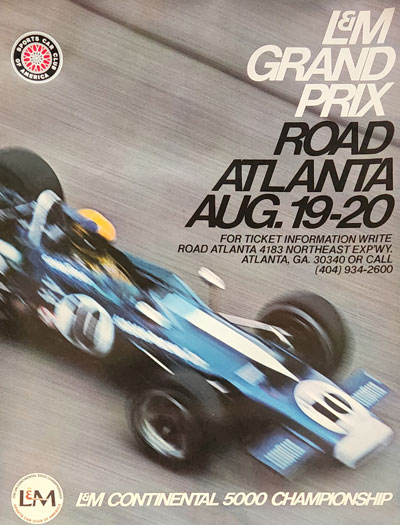 Original L&M Grand Prix Road Atlanta 1972 Poster