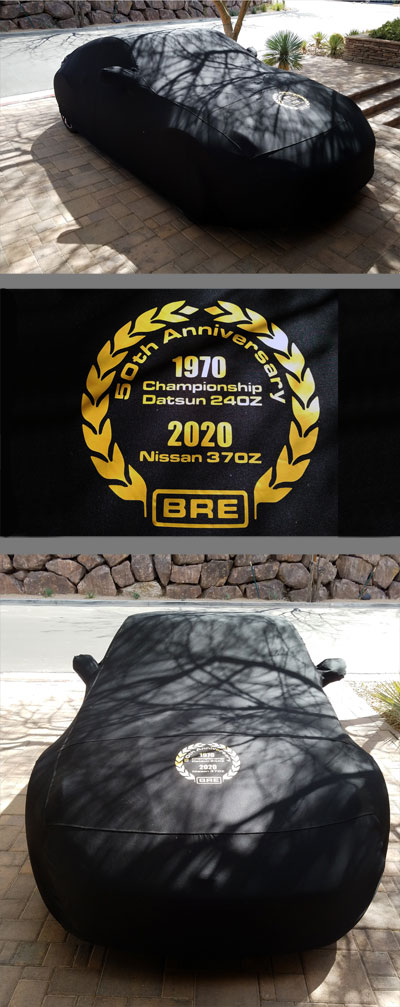 50th Anniversary BRE Nissan 370Z Championship Wreath Car Cover