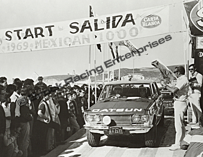 SIGNED 1969 Baja Start with Peter Brock at the Wheel!