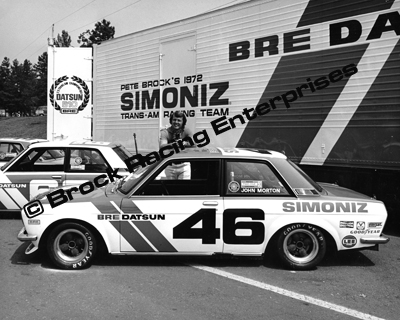 Peter Brock with BRE Team Transporter During 1972 Season