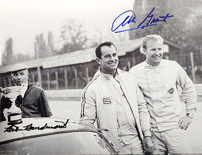 AUTOGRAPHED by Championship driver Bob Bondurant and co-driver Allen Grant (8.5